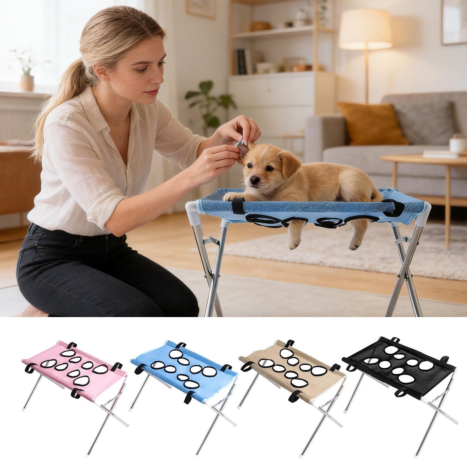 Pet Supplies Hours - Pet Grooming Hammock Stand Foldable Cat