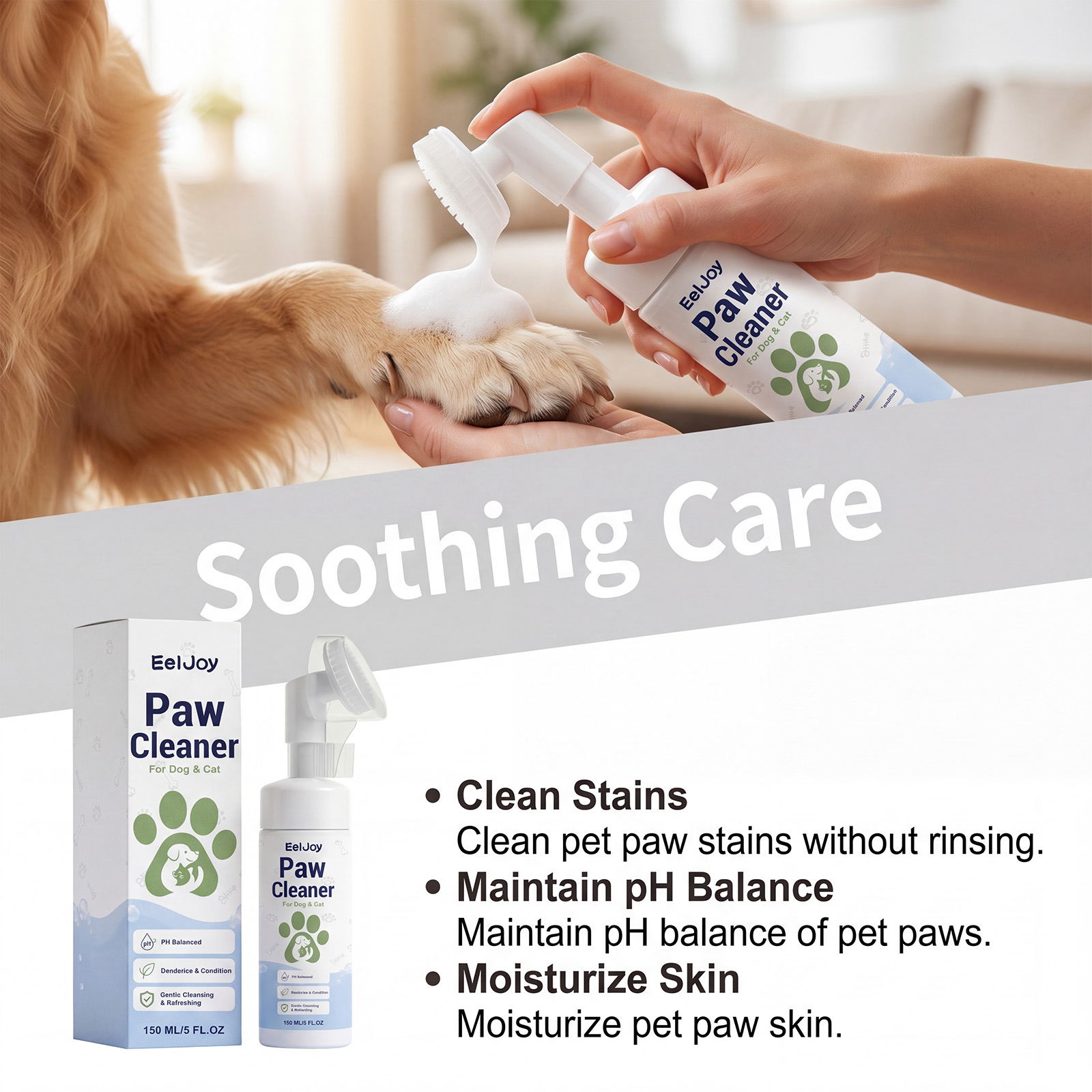 No Rinse Pet Paw Clean Foam Wi - Dog Paw Cleaner ulasan dan harga