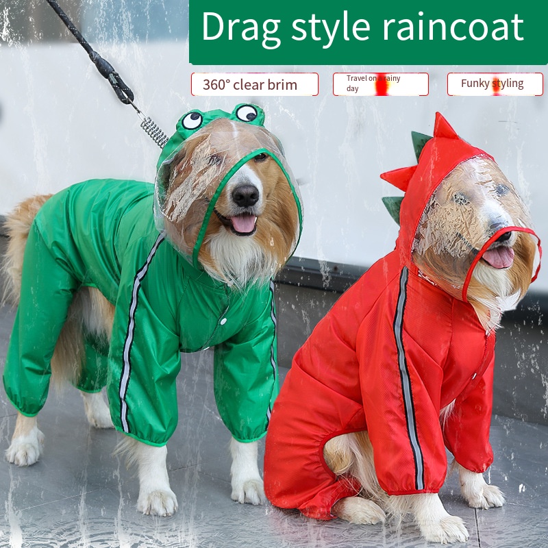 Dog Raincoat Waterproof Dogfac - Pet Supplies Hours ulasan dan harga