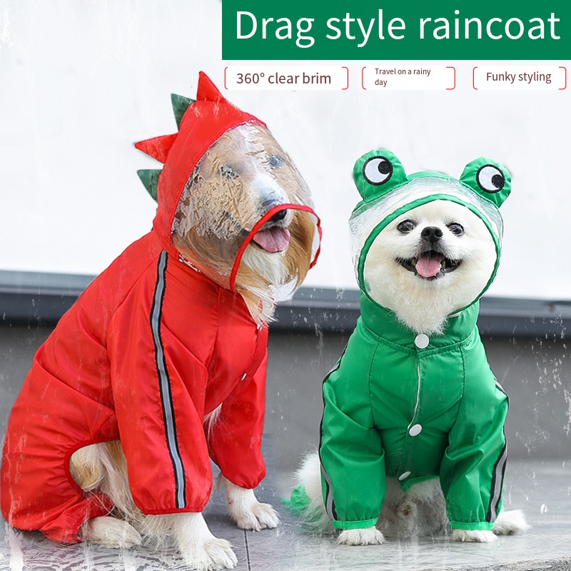 Dog Raincoat Waterproof Dogfac - Pet Supplies Hours ulasan dan harga