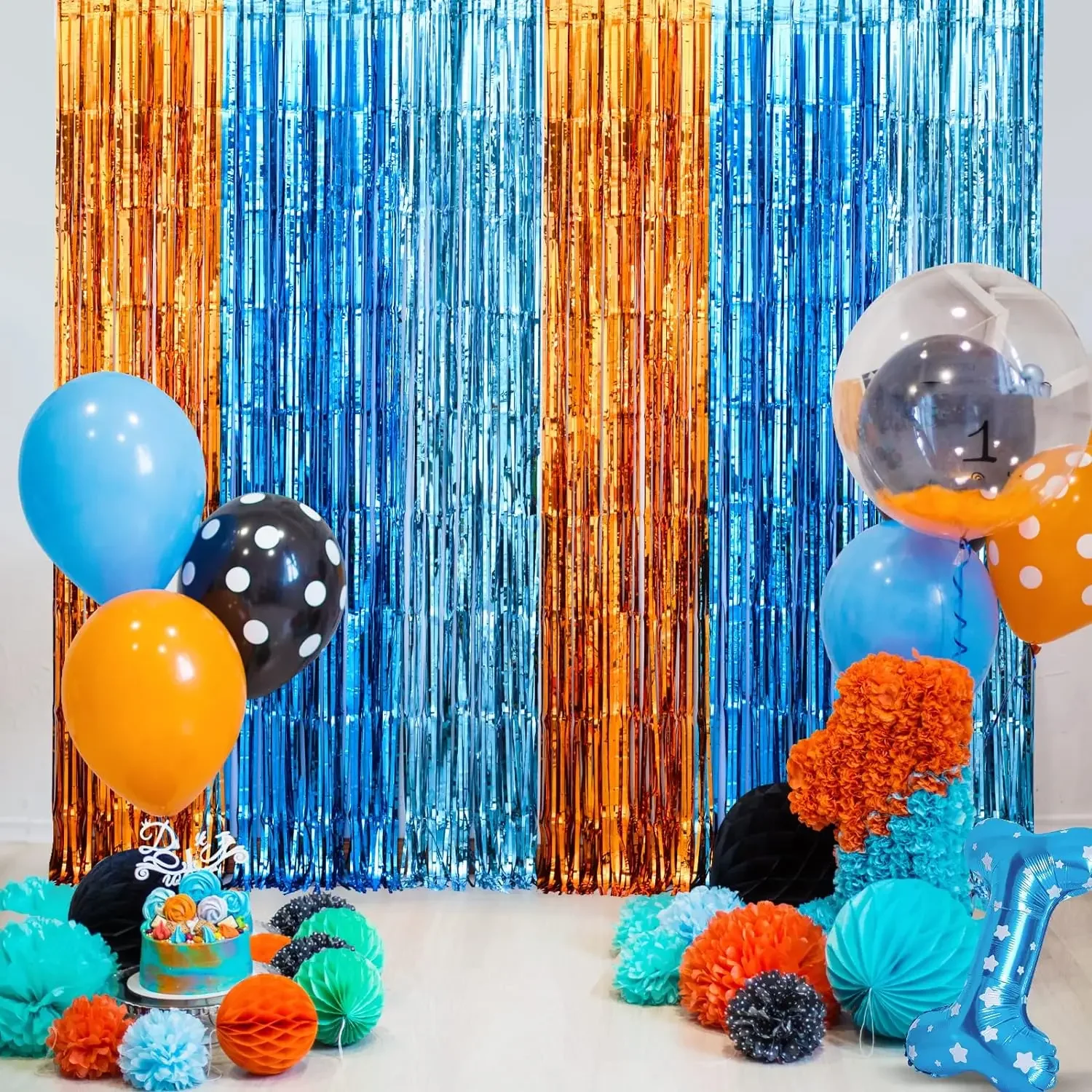 Orange Blue Dog Foil Fringe Cu - Pet Supplies Store ulasan dan harga