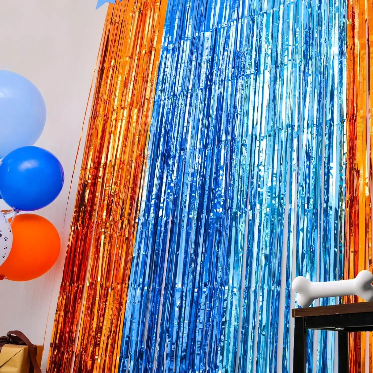 Orange Blue Dog Foil Fringe Cu - Pet Supplies Store ulasan dan harga